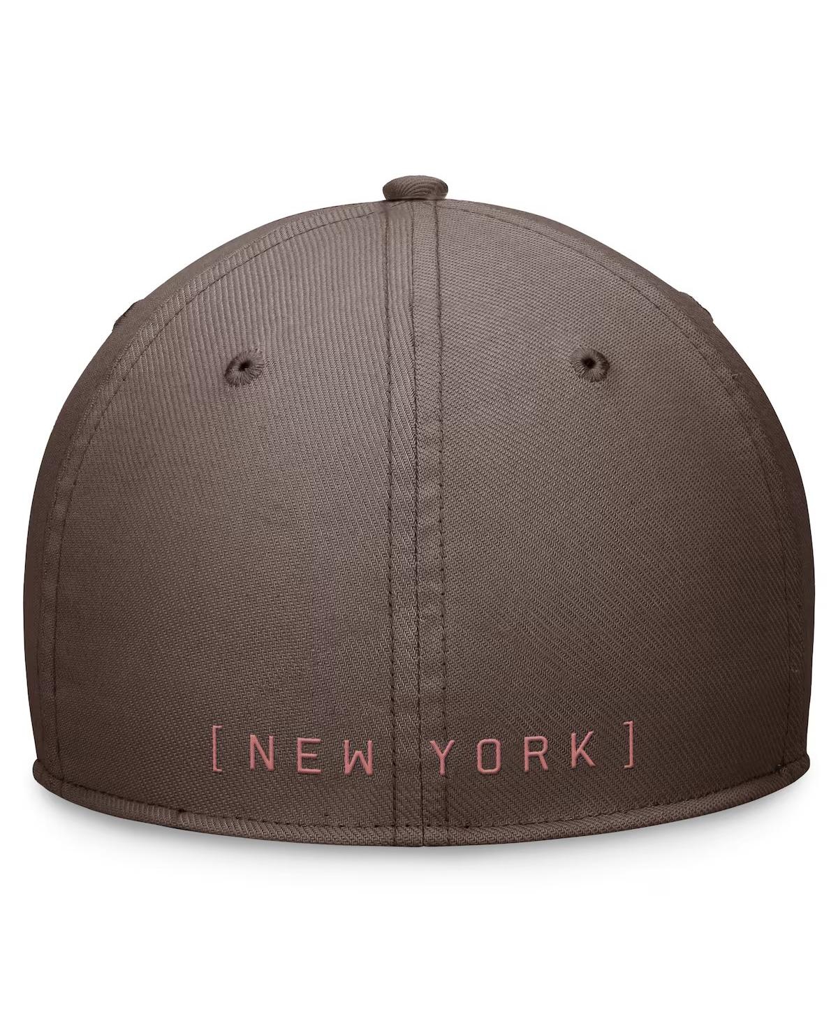 Nike Men'sNew York Mets Statement Ironstone Performance SwooshFlex Hat - Brown