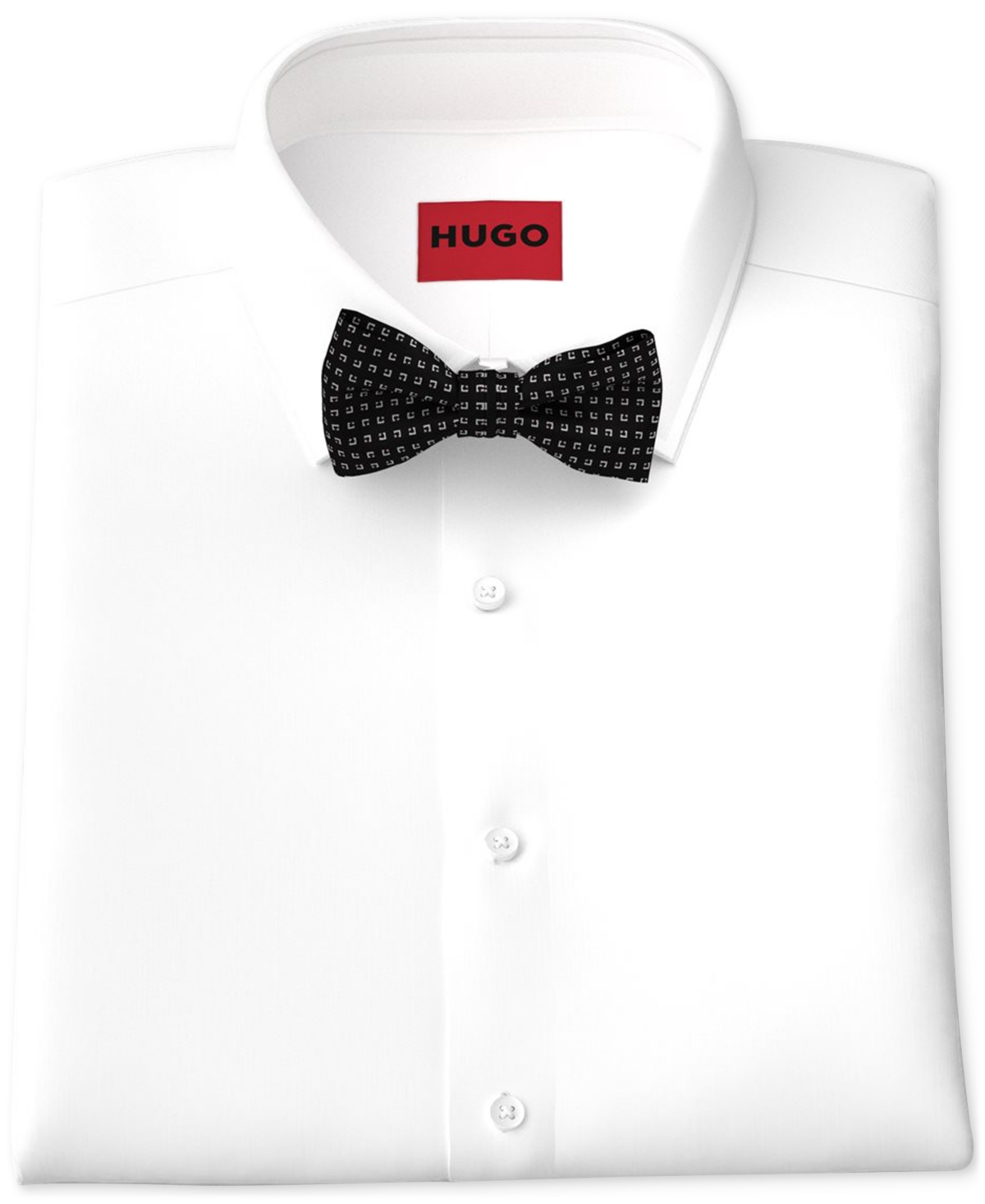 Hugo by Hugo Boss Men's Textured Bow Tie - Black