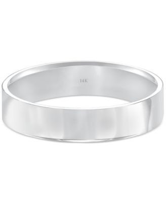 Men's Flat Profile Comfort Fit Wedding Band in 14k Gold