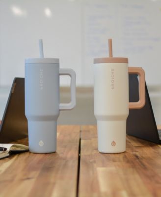 40oz Insulated Tumbler with Straw and Handle, 2pk