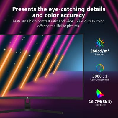 UG32P 32 inch 1080P Full HD 240Hz 1ms Curved Gaming Monitor, 2 x HDMI, 1 x DP