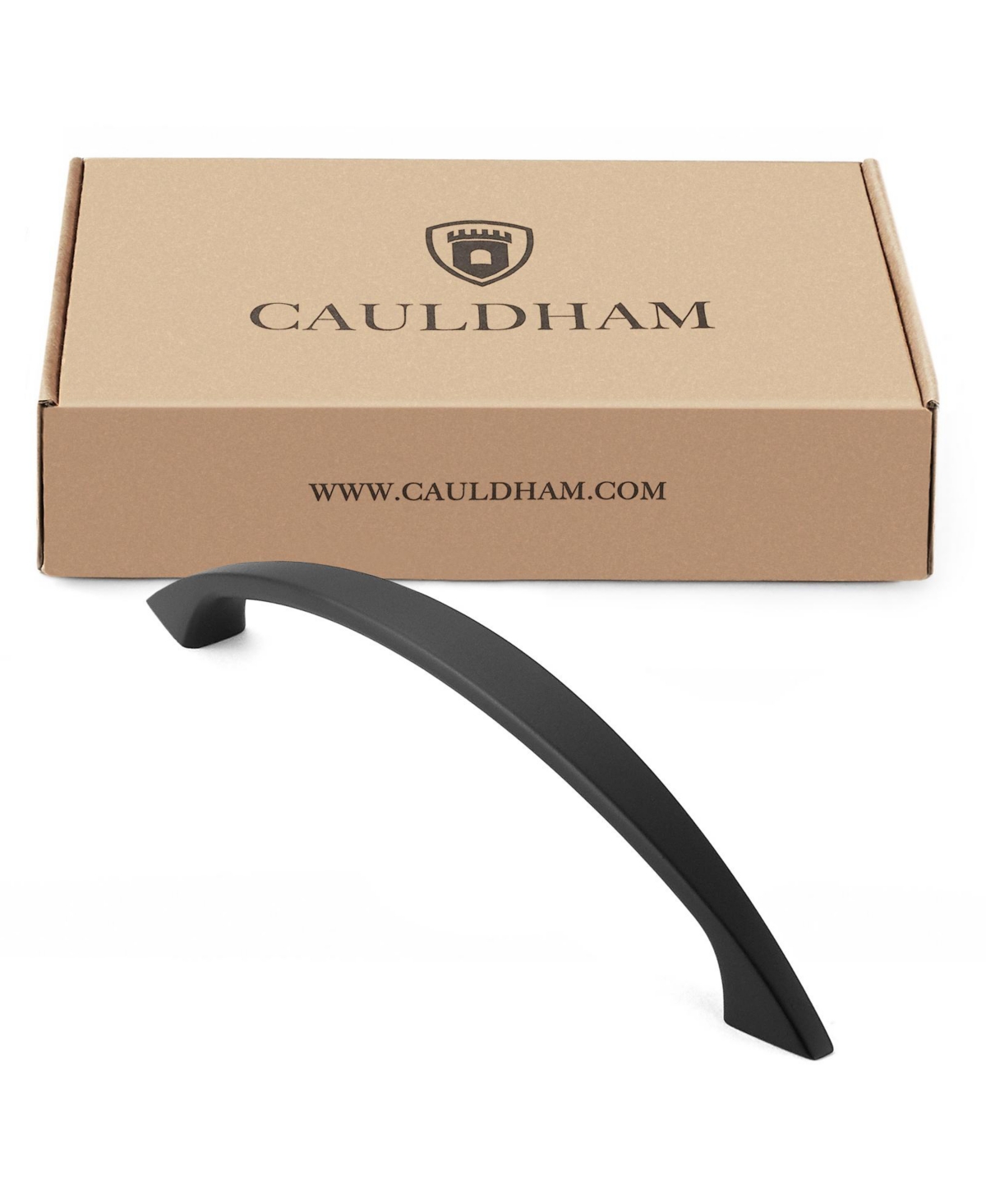 Cauldham 10 Pack Solid Kitchen Cabinet Arch Pulls Handles (5