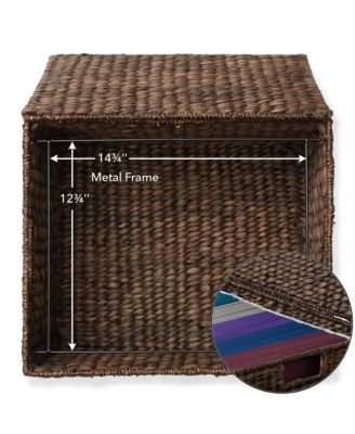 Rolling Filing Cabinet, Water Hyacinth Hanging File Folder Organizer, Home Office Storage