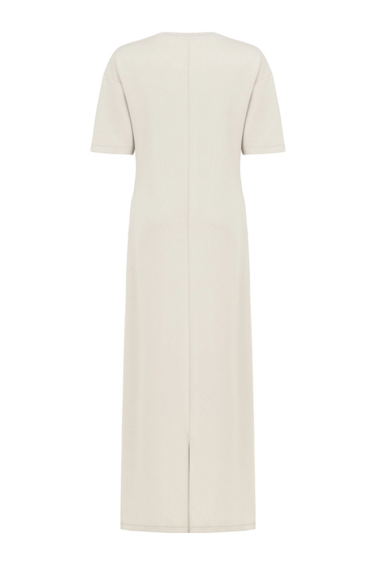 Women's Long Dress with Cutout Detail - Beige