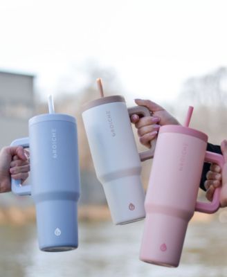 40oz Insulated Tumbler with Straw and Handle