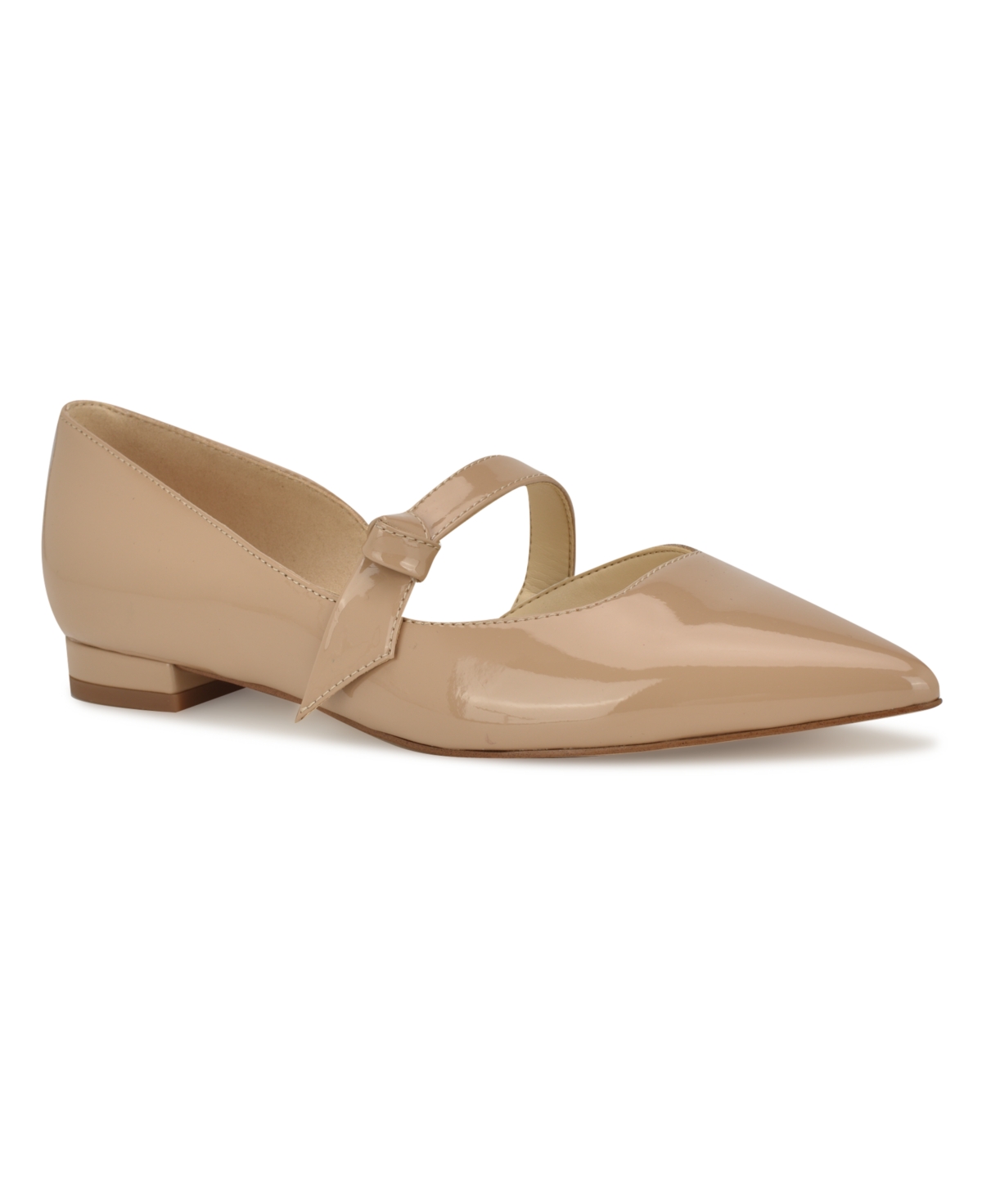 Shop Nine West Women's Luso Pointy Toe Slip-on Dress Flats In Silver