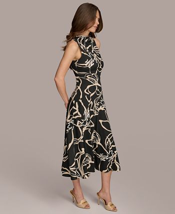 Donna Karan New York Donna Karan Women's Floral-Print Mock-Neck Midi ...