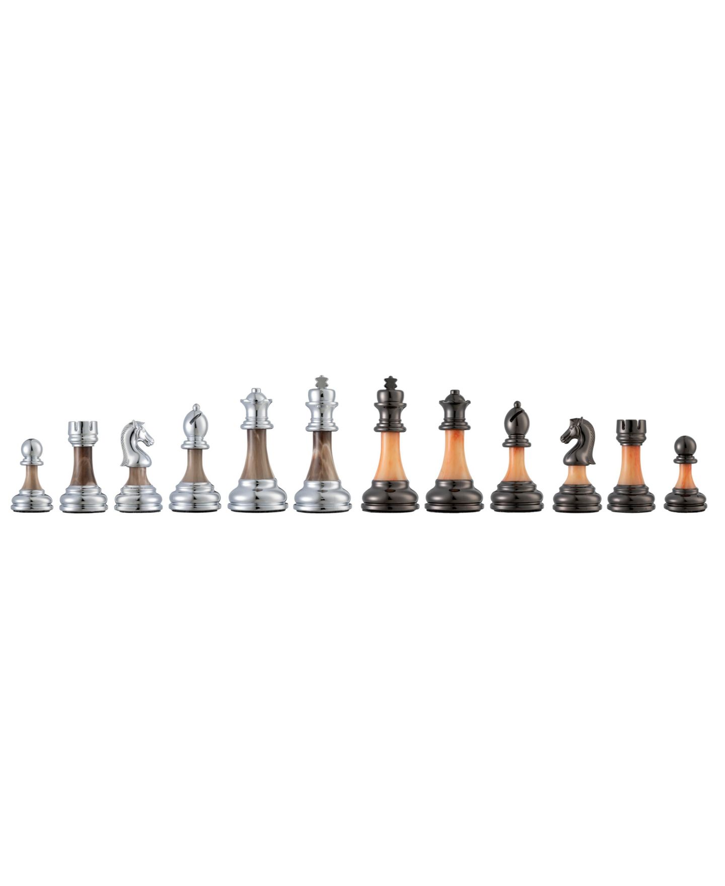 Детские игрушки Bobby Fischer Metal & Acrylic Chess Pieces, 32 Piece Set, от 14 лет, цвет: Серебряный — фото 6