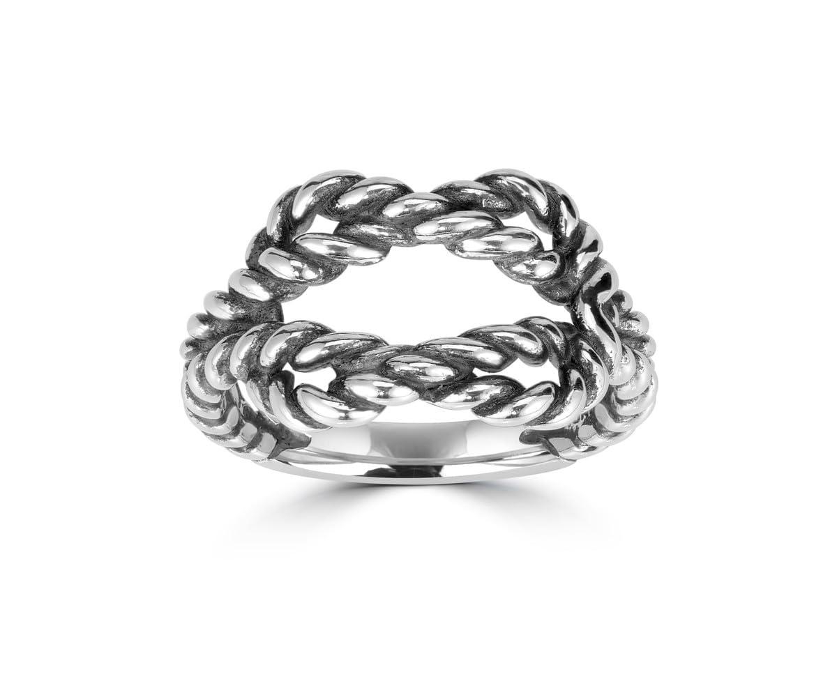 Sterling Silver Lasso Love Knot Ring, Size 5 - 8 - Sterling silver