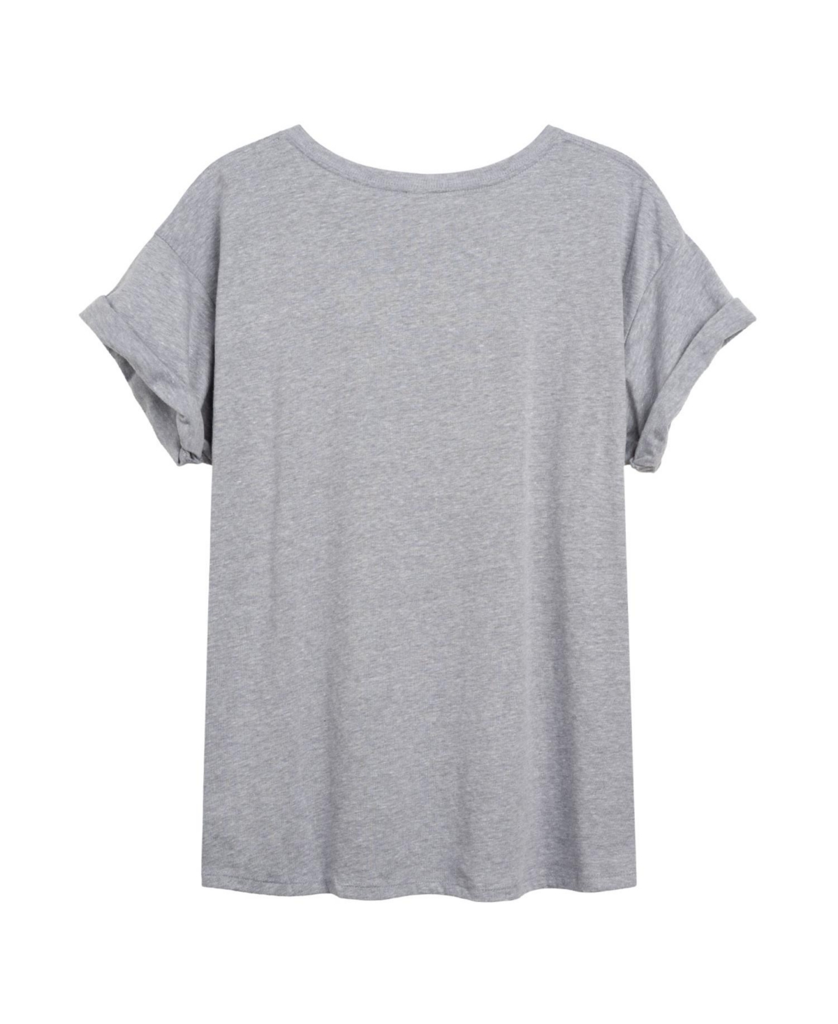 Good Vibes Llc Hybrid Apparel Trendy Juniors Sunflower Graphic Oversized Tee In Grey