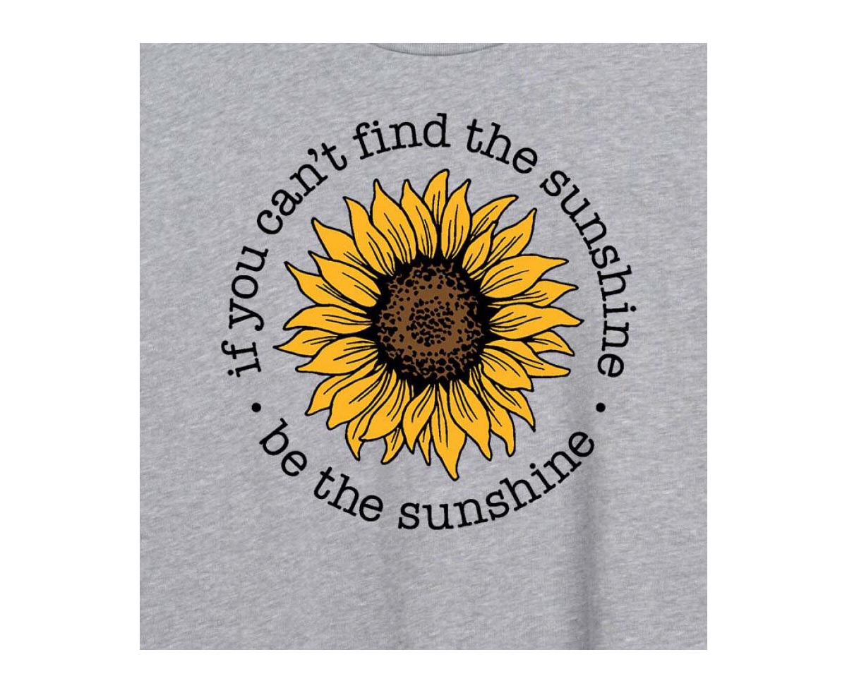 Good Vibes Llc Hybrid Apparel Trendy Juniors Sunshine Graphic Oversized Tee In Grey