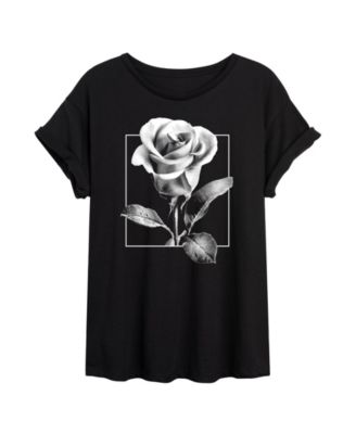 Trendy Juniors Rose Graphic Oversized Tee