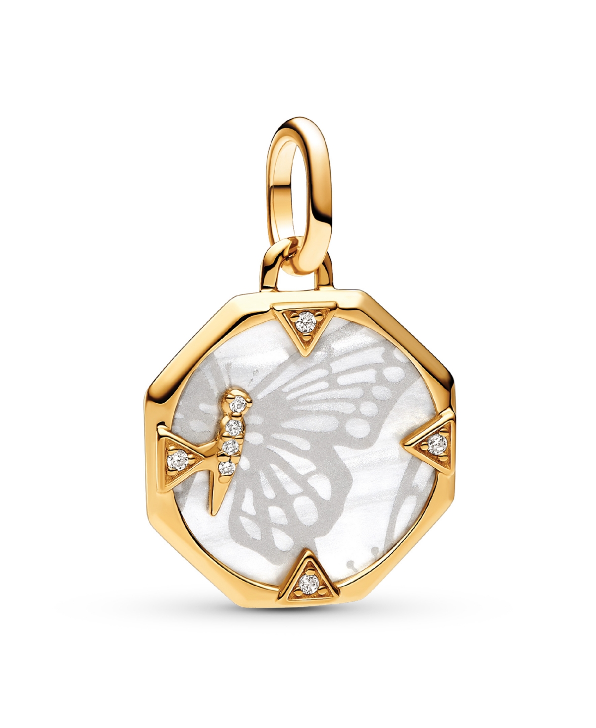 14K Gold-Plated Cultured Pearl escent Butterfly - Gold