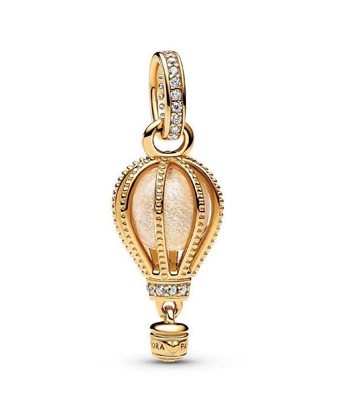 Pandora 14K GoldPlated Sparkling Clear Hot Air Balloon Dangle Charm