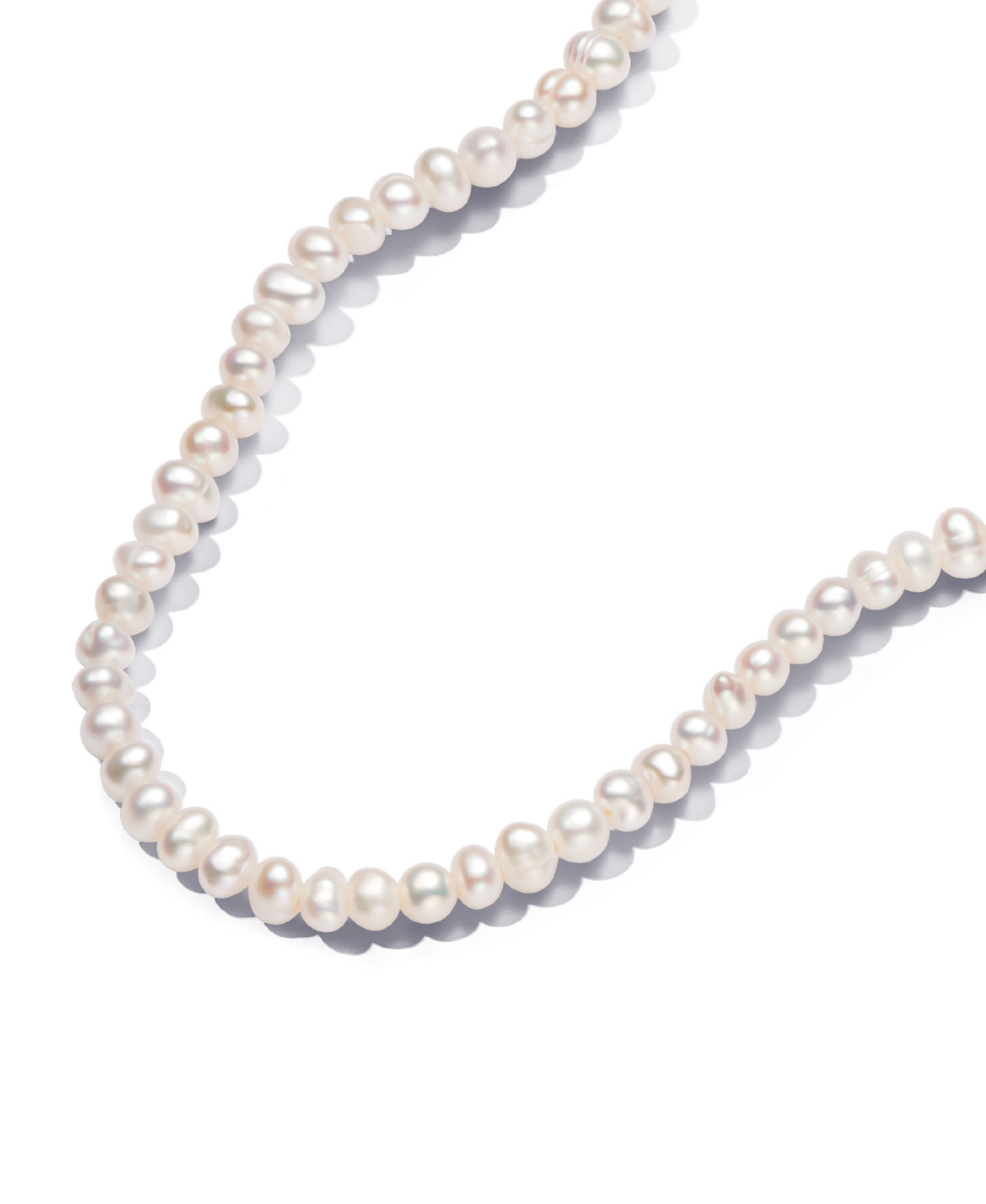 Treated Freshwater Cultured Pearls T-bar Collier 17.7 inch Necklace - Gold