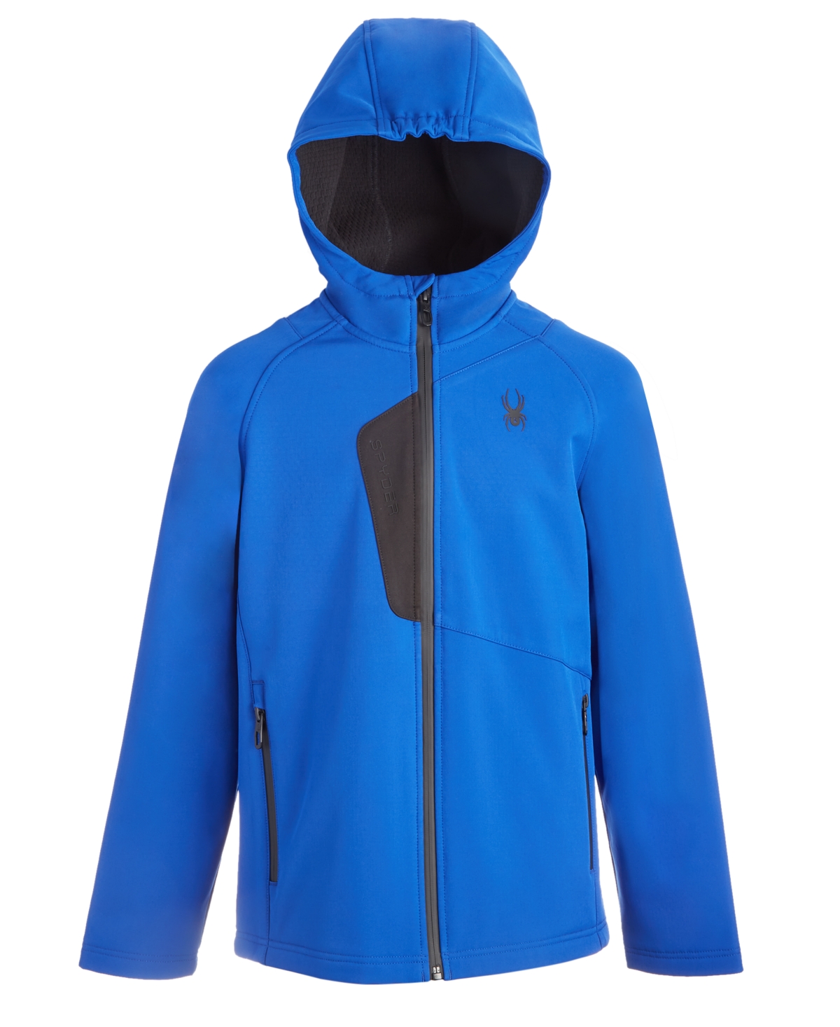 Spyder Big Boys Hooded Softshell Jacket In Blue
