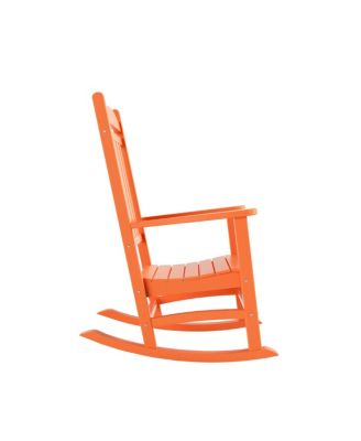 All-Weather Outdoor Patio Poly Classic Porch Rocking Chair (Set of 4)