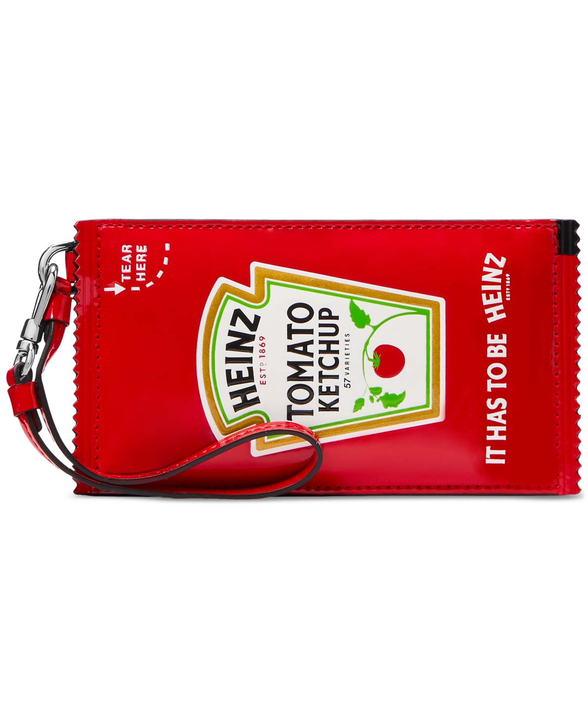 Heinz Printed Patent Coin Card Case Wristlet - Catsup Red