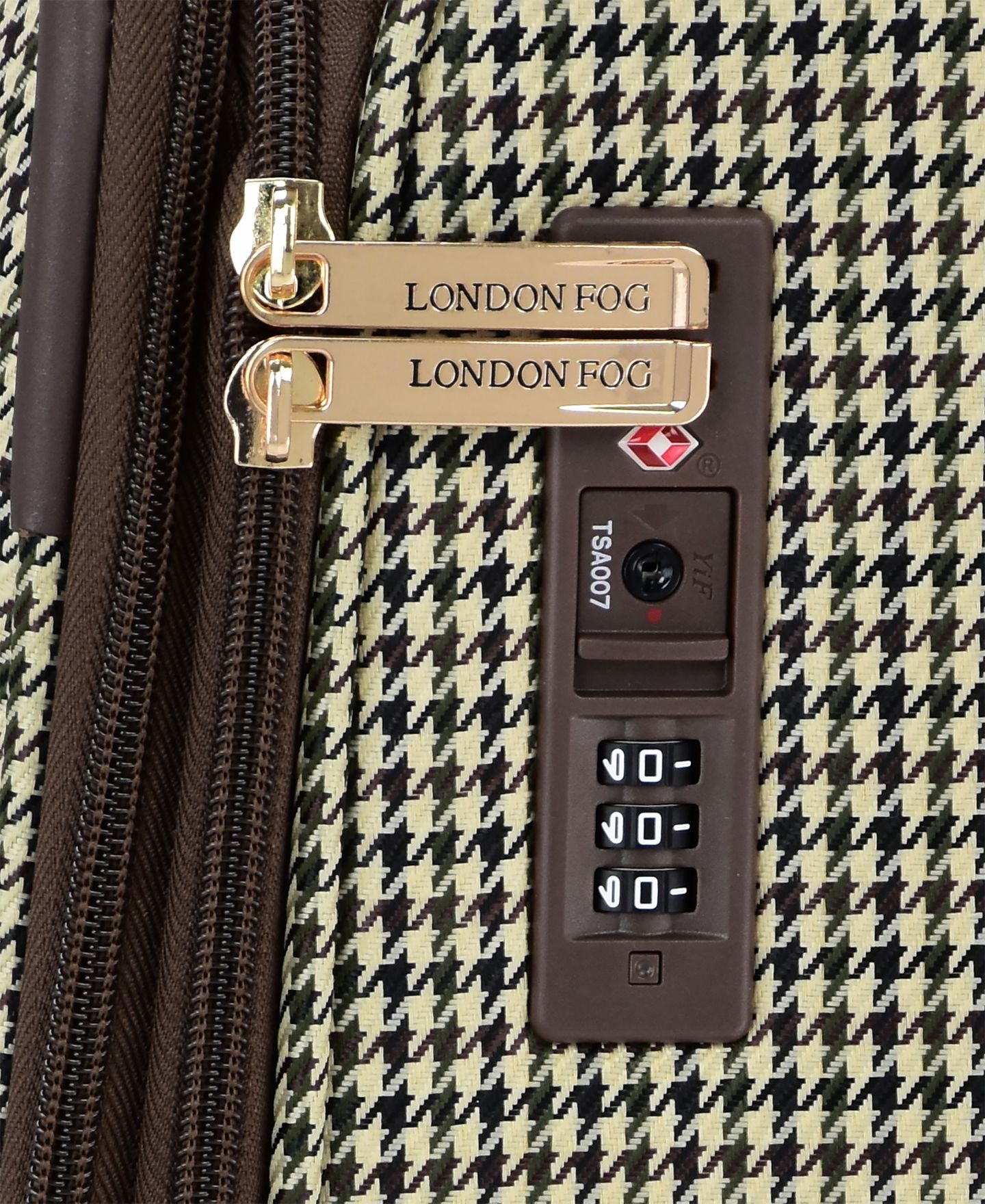 Чемоданы London Fog Cambridge Luggage Collection, цвет: Чёрный белая гусиная лапка — фото 13