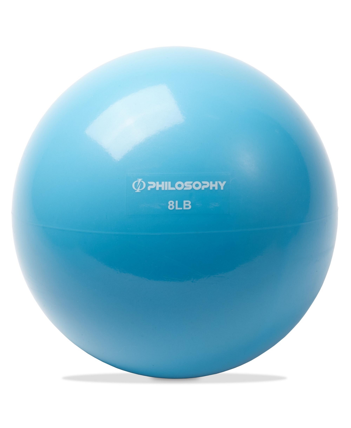 Toning Ball, 8 Lb, Blue - Soft Weighted Mini Medicine Ball - Blue
