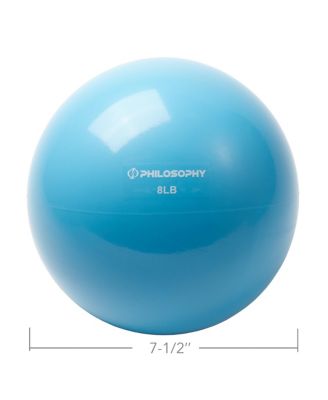 Toning Ball, 8 LB, Blue - Soft Weighted Mini Medicine Ball