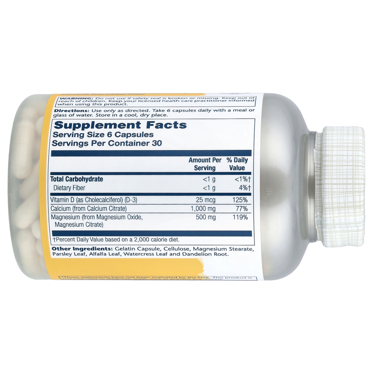 Solaray Cal-Mag Citrate with Vitamin D-3 2:1 Ratio - Capsules - Assorted Pre-pack (See Table 9