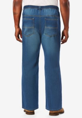 Big & Tall 5-Pocket Relaxed Fit Denim Look Sweatpants