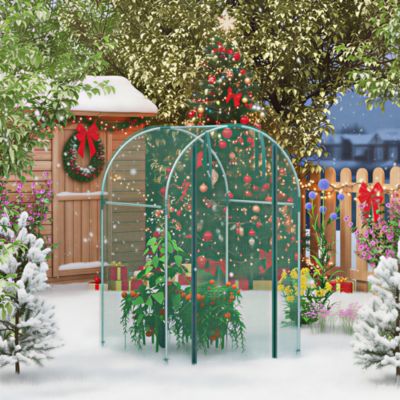 4' x 4' Plant Protection Tent Crop Cage with Door,