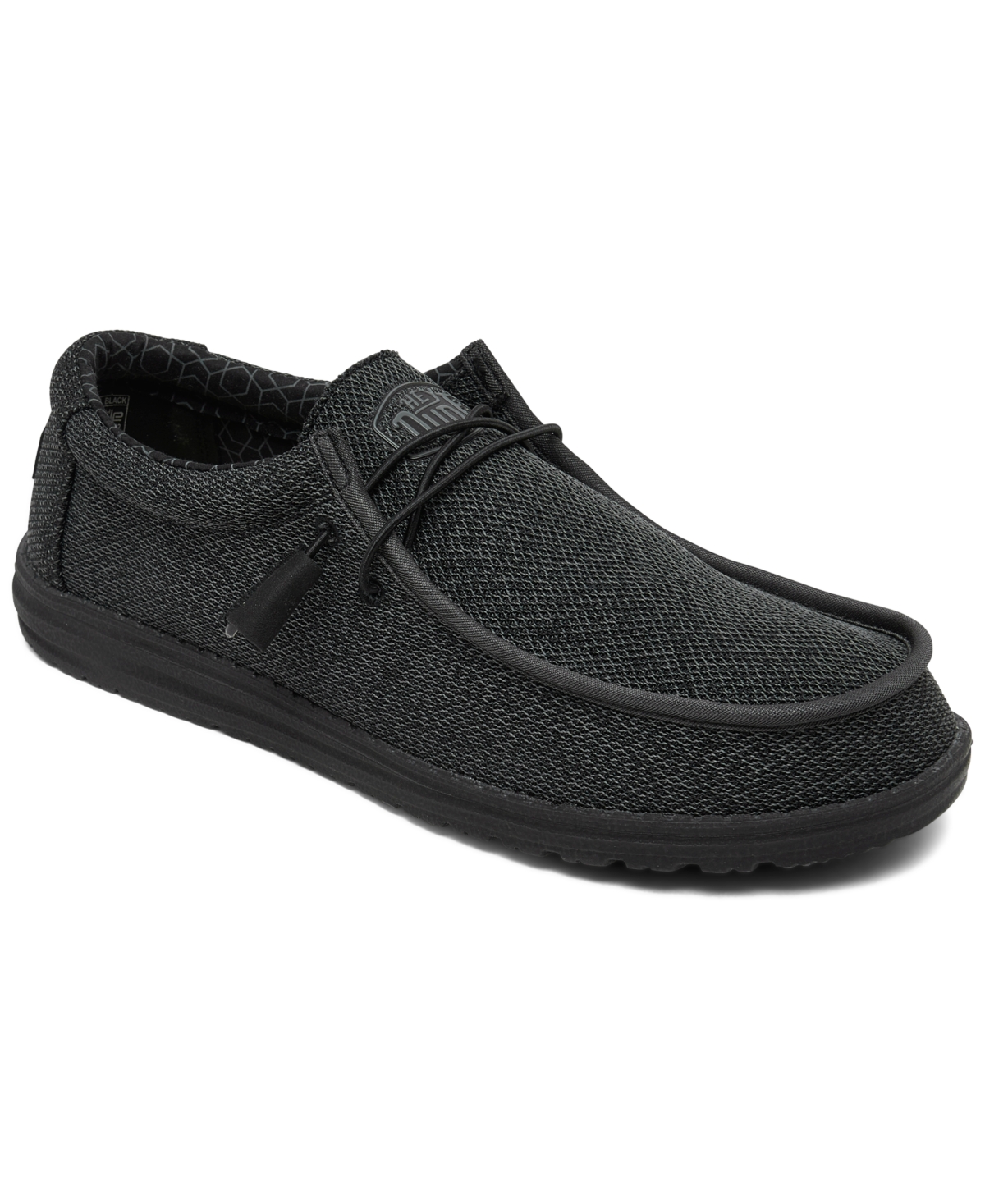 Men's Wally Sox Slip-On Casual Moccasin Sneakers from Finish Line - Black