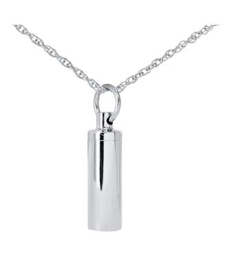 Stainless Steel Cylinder Cremation Pendant Necklace