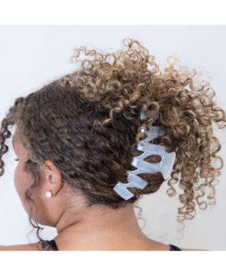 Women s Large Bendable Zig Zag Claw Clip - White