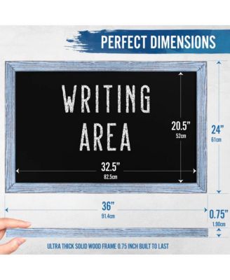 Wall Mounted Magnetic Chalkboard with Wooden Frame