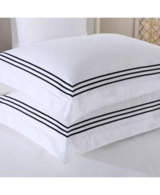 Egyptian Linens Adeline Cotton Percale Embroidered 2Pc Duvet Cover Set, Twin/Twin XL
