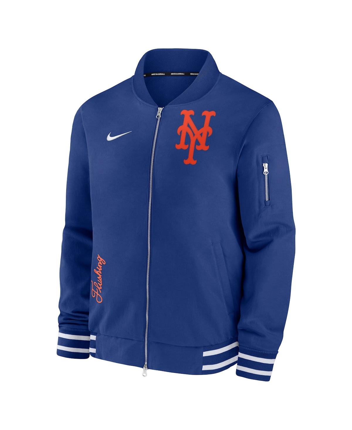 Nike Men'sNew York Mets Authentic Collection Full-Zip Bomber Jacket - Royal