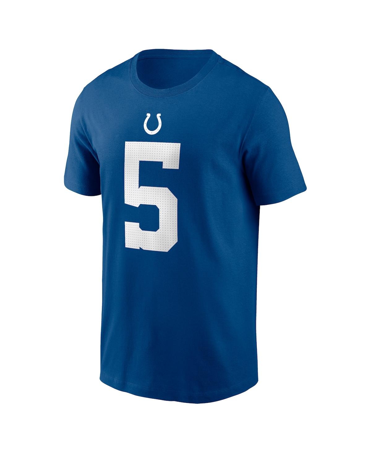 Nike Men's Anthony RichardsonIndianapolis Colts 2023 Nfl Draft First Round Pick Player Name Number T-Shirt - Royal