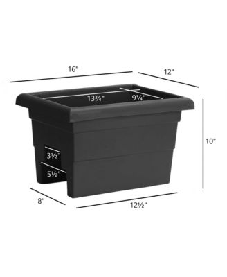 Countryside Weather-Resistant Rail Planter, 16-Inch