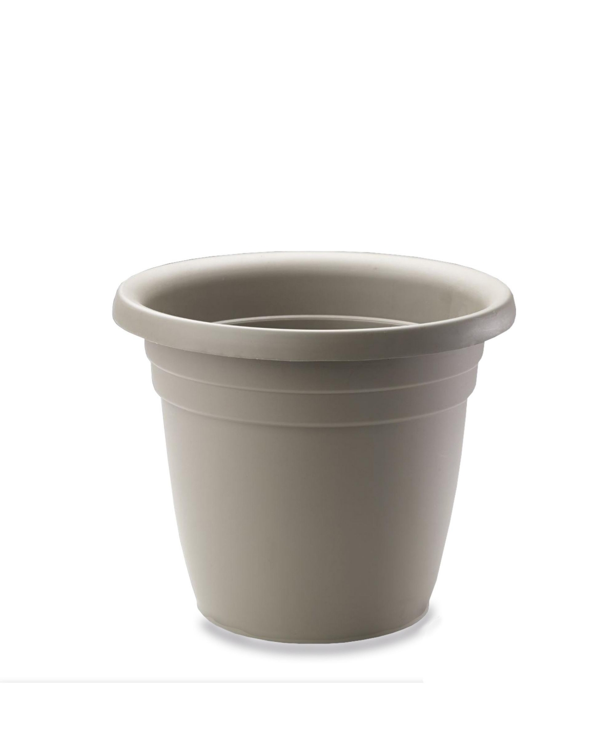 Emma Plastic Flower Pot, Cappuccino, 12 Inches - Brown