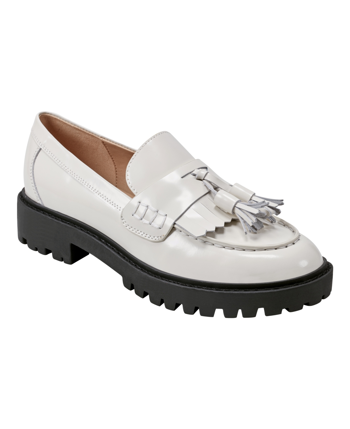 Women's Ozzie Slip-on Lug-sole Casual Loafers - Ivory Leather