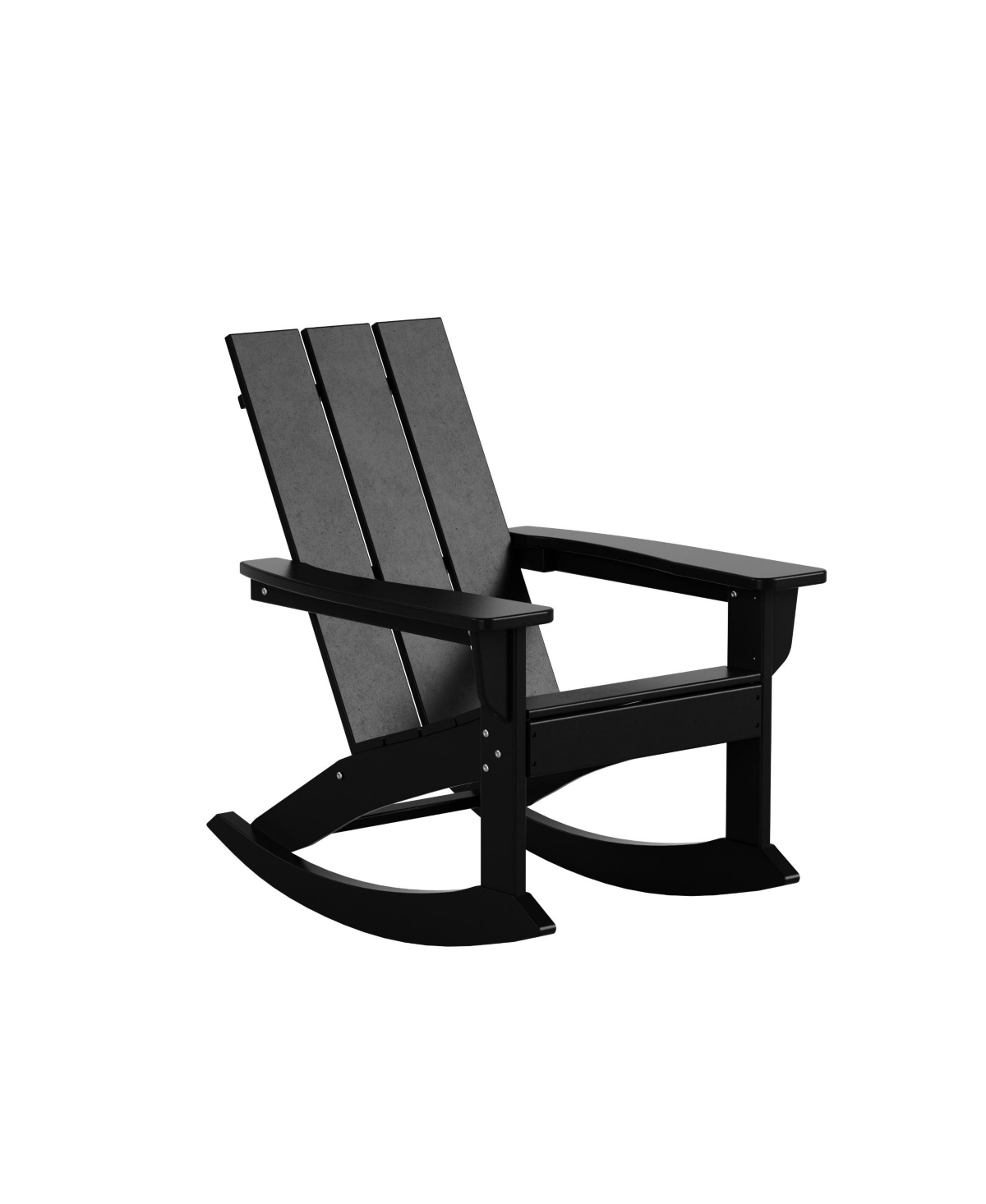WestinTrends 5-Piece Modern Adirondack Outdoor Rocking Chair with Side Table Set
