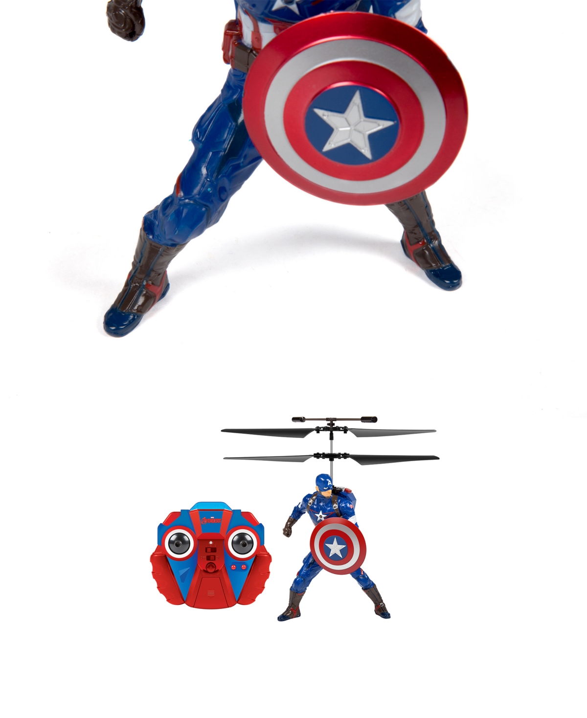 World Tech Toys Marvel Avengers Captain America Flying Figure Ir Helicopter In Multi