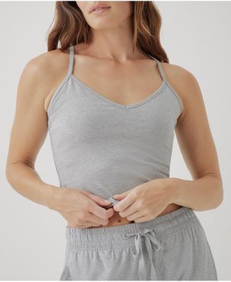 Women's Organic Cotton Everyday Shelf Bra Cropped Camisole 3-Pack