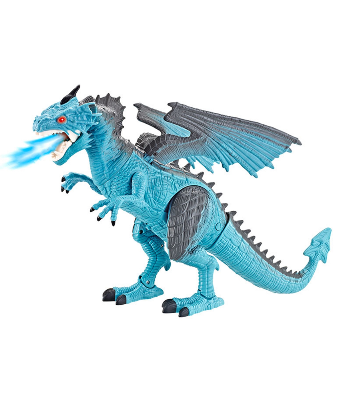 World Tech Toys Monster World Blue Dragon Electric Walking Smoking Rc Monster In Multi