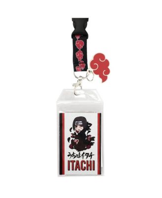 Itachi Uchiha Lanyard with Clear ID Sleeve and Keychain
