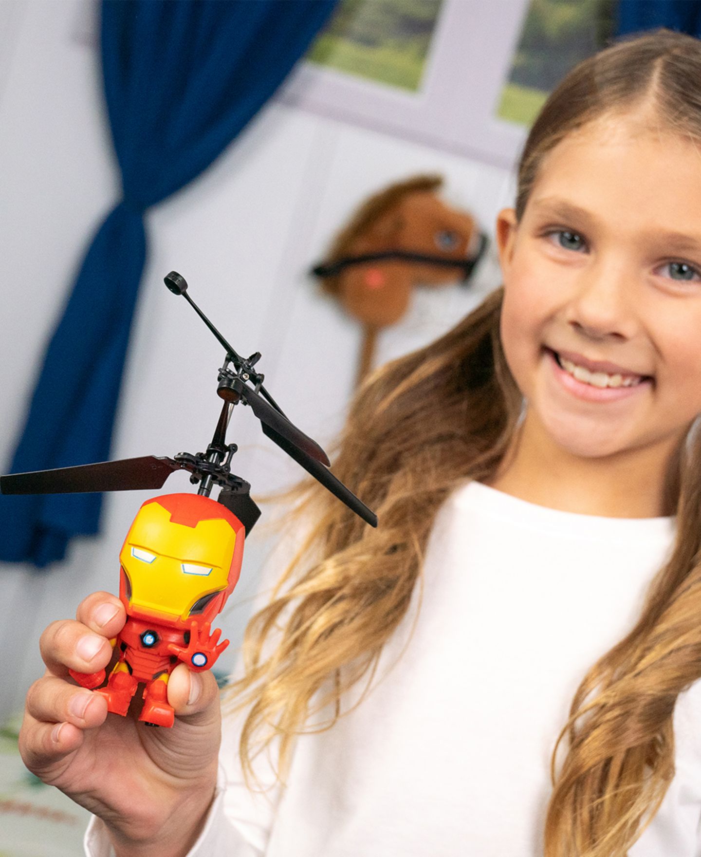 Детская игрушка World Tech Toys 3.5 Inch Marvel Iron Man Infrared Hover Sensor Flying Figure Helicopter — фото 6