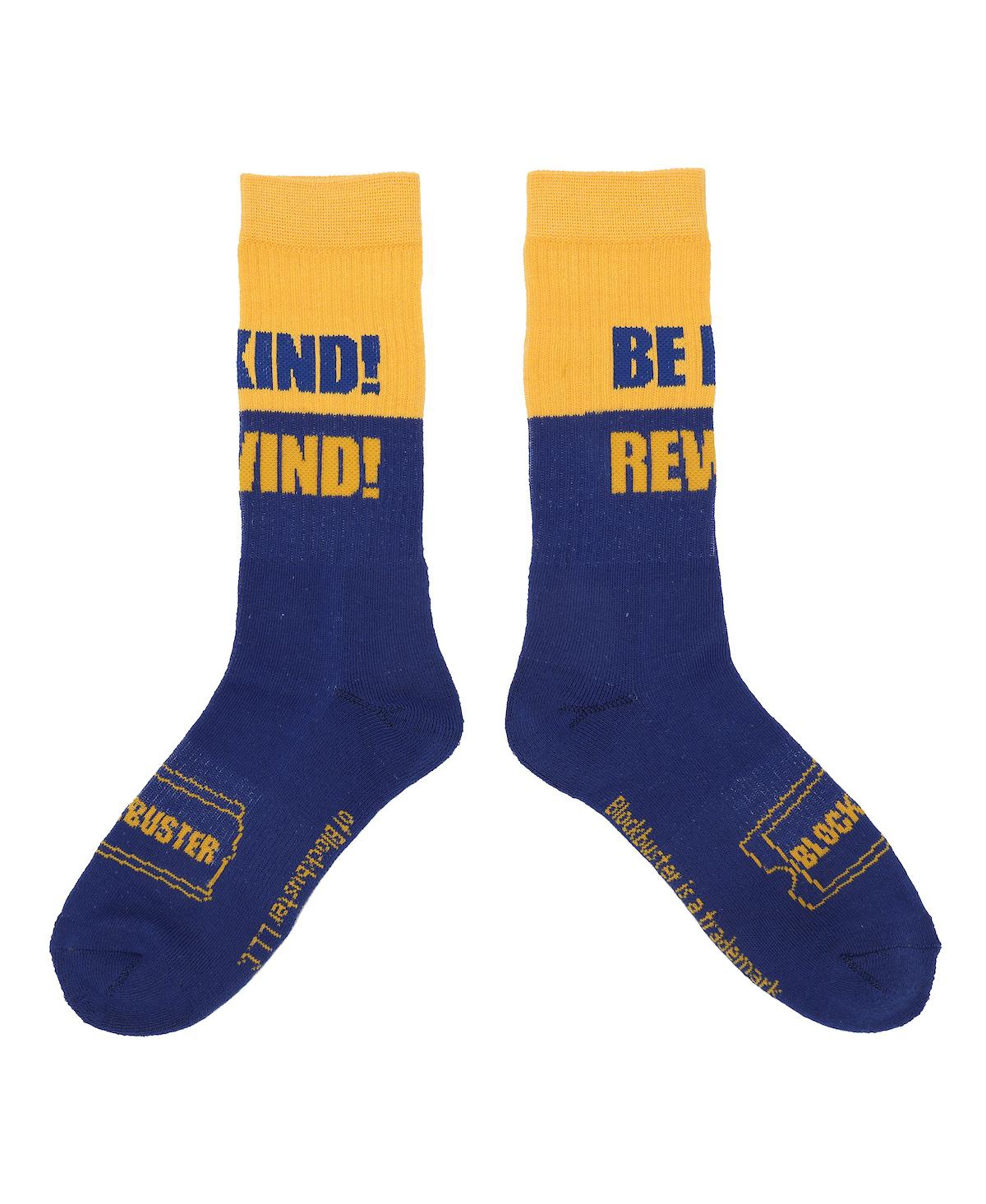 Blockbuster Men's Be Kind Rewind Adult Athletic Crew Socks