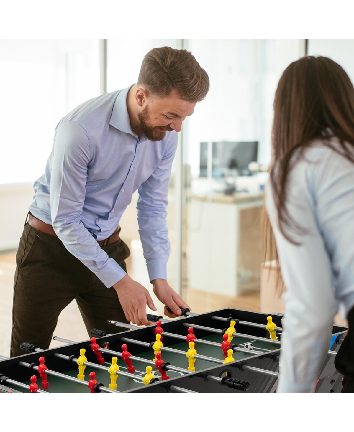 Costway 4-in-1 Combo Game Table 49" Foosball with Pool Billiards Air Hockey Table Tennis