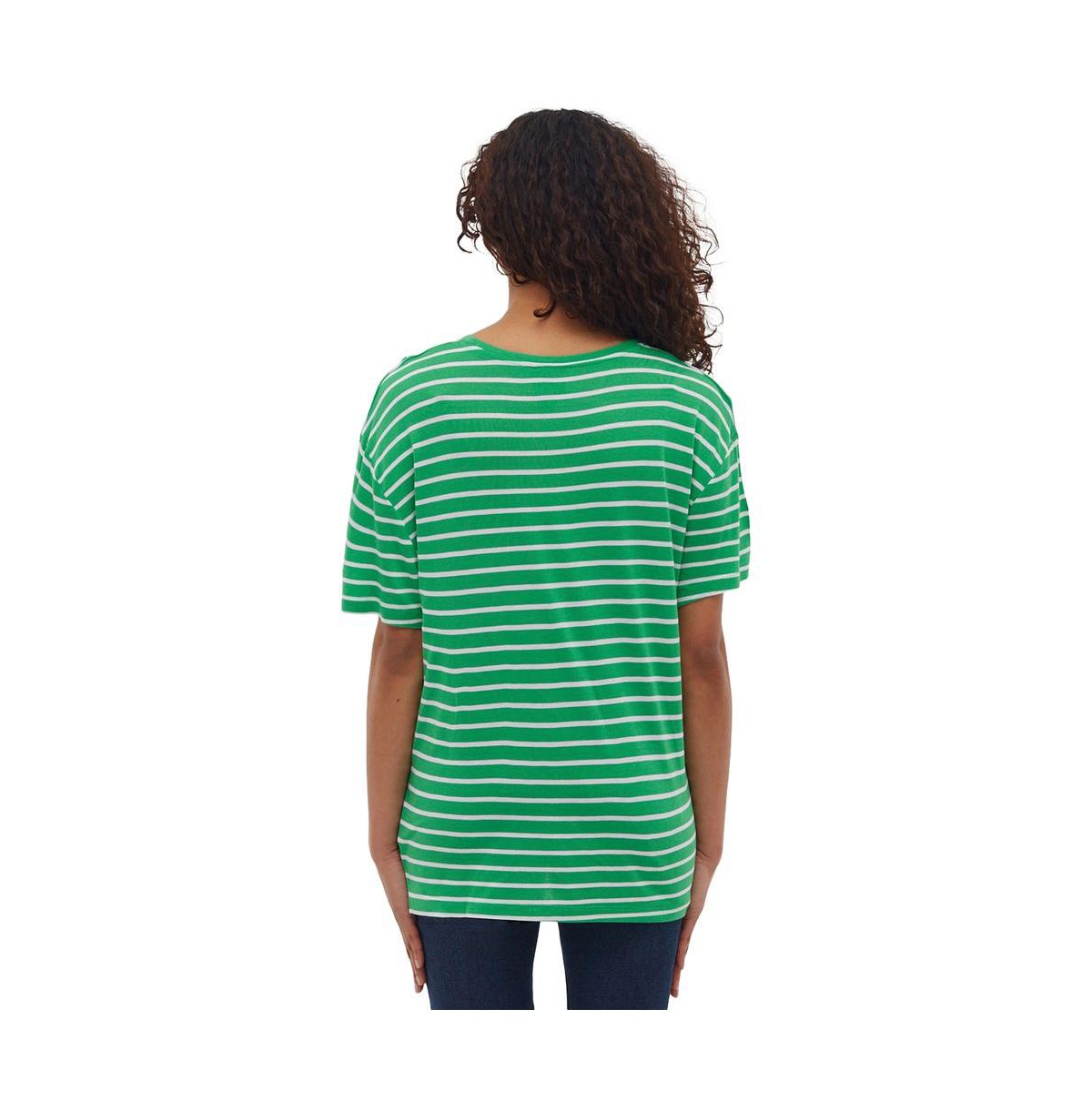 Bench Dna Women's Nouria Striped Pocket Tee