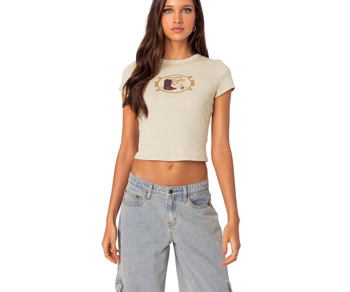 Edikted Women's Save A Horse T Shirt