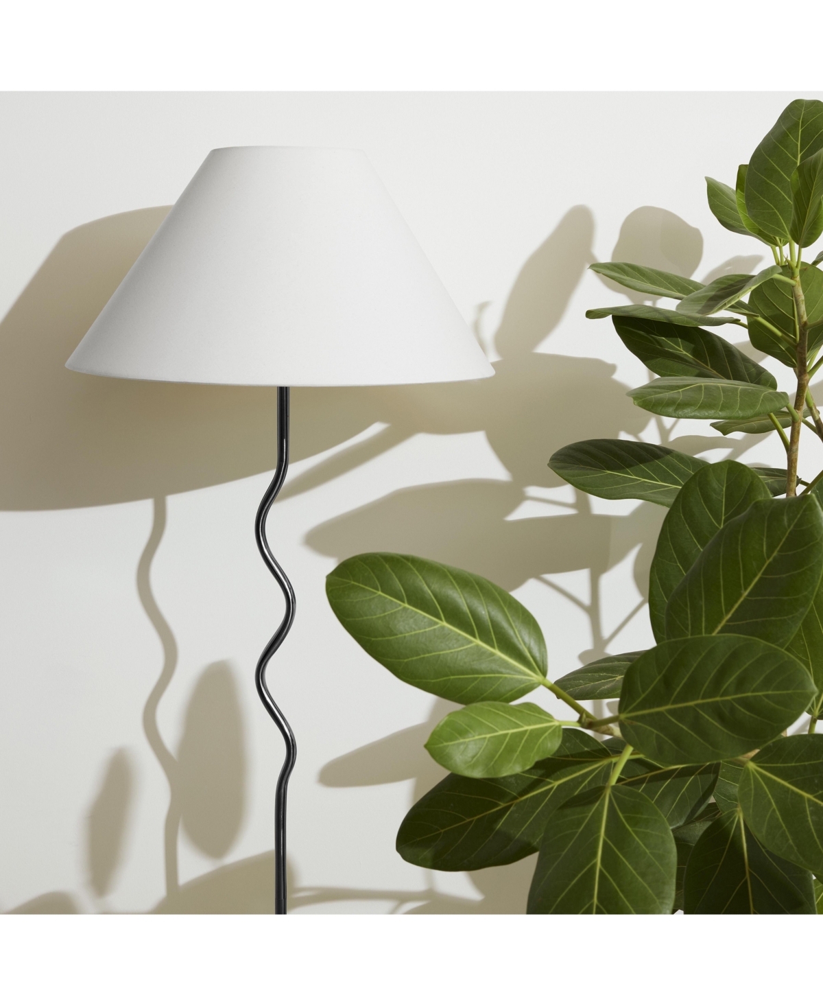 Brightech Squiggle Led Contemporary Modern Floor Lamp with Empire Shade