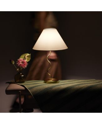 Squiggle 22" LED Contemporary Modern Table Lamp with Empire Shade